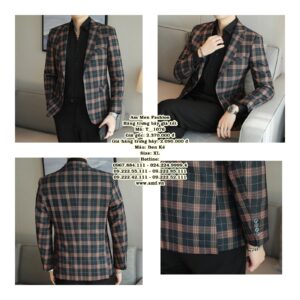 T1076 - Màu: Đen Kẻ - Size: XL