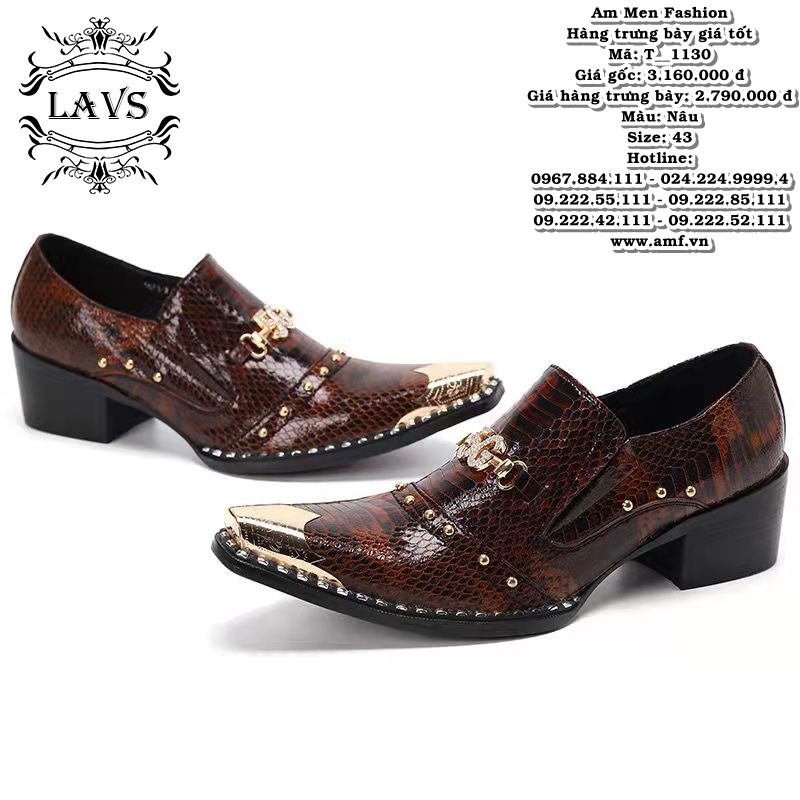 T1130 - Màu: Nâu - Size: 43