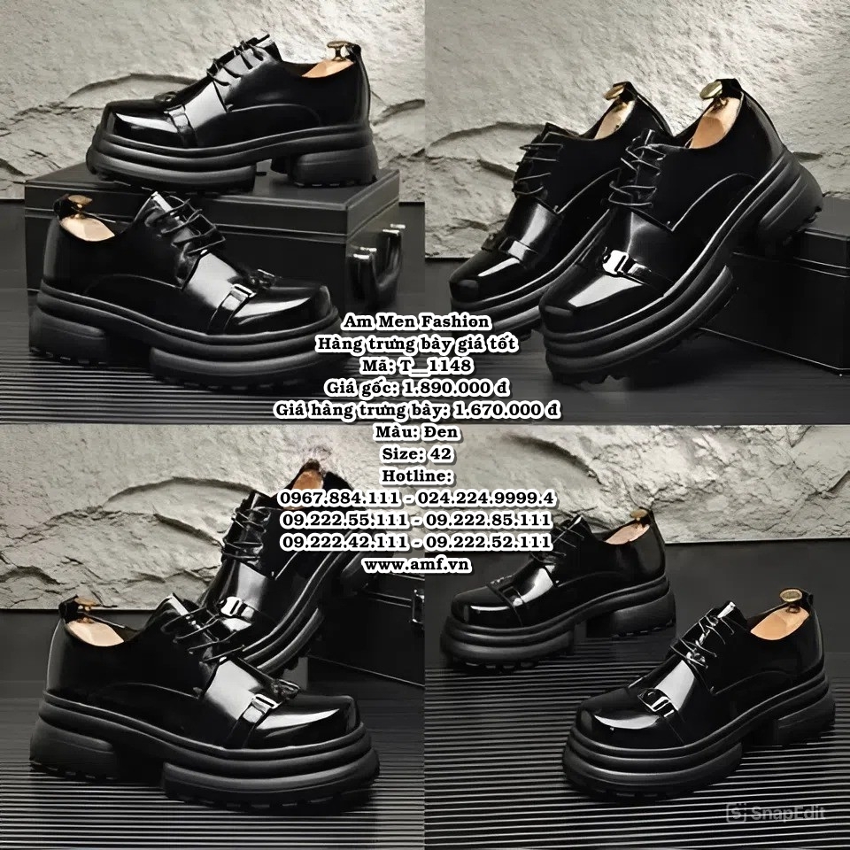 T1148 - Màu: Đen - Size: 42