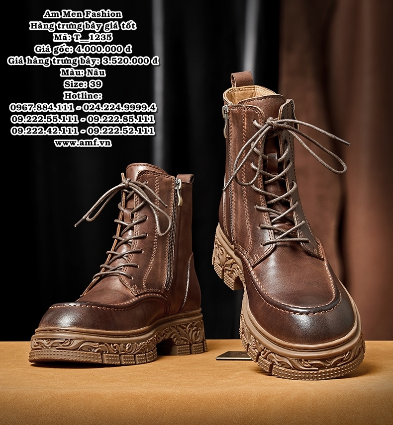 T1235 - Màu: Nâu - Size: 39