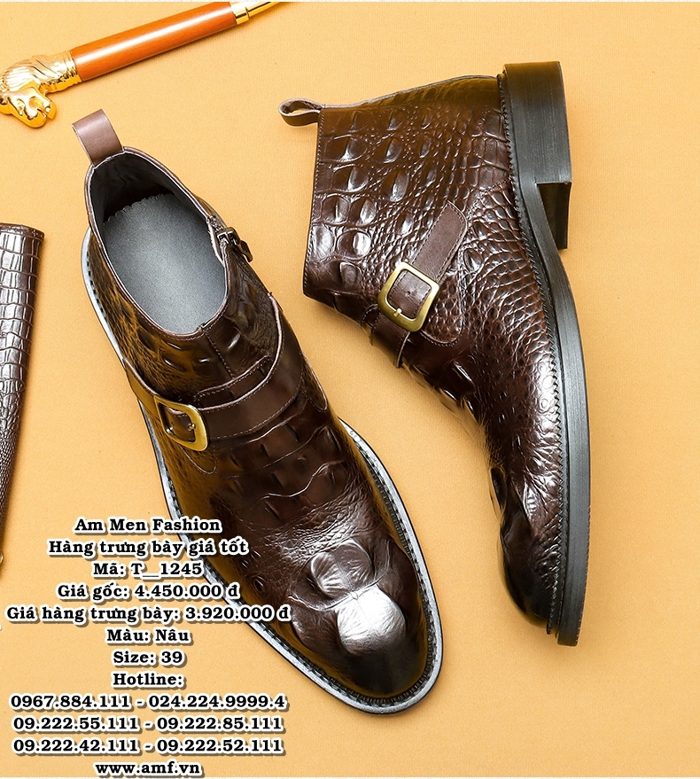 T1245 - Màu: Nâu - Size: 39