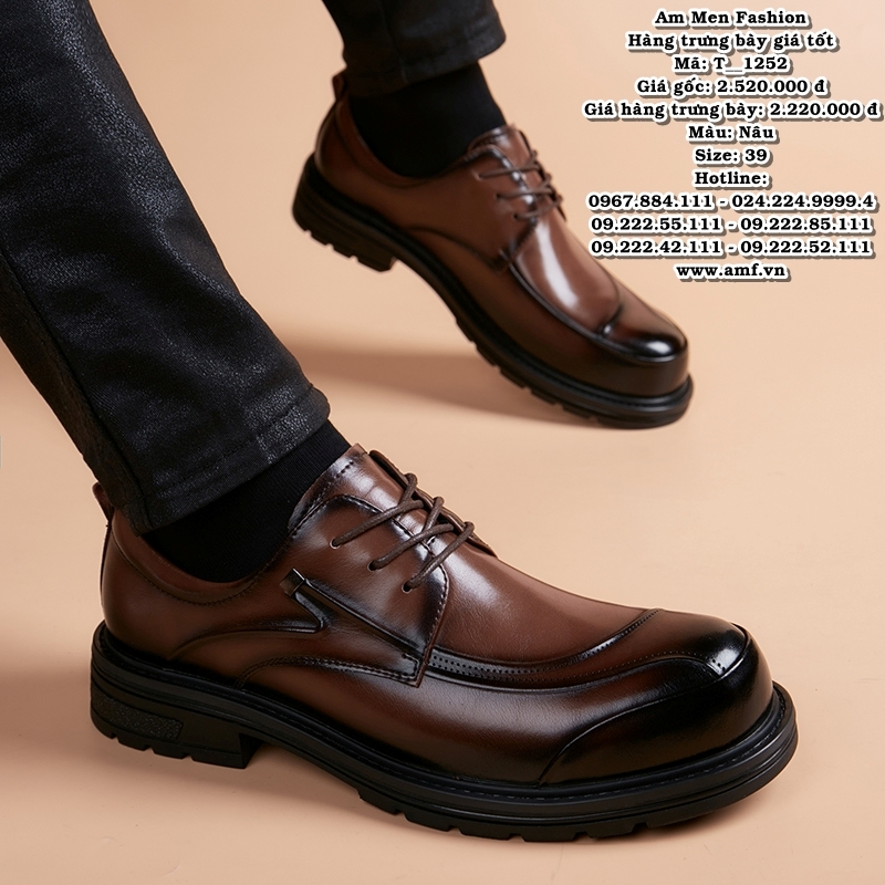 T1252 - Màu: Nâu - Size: 39