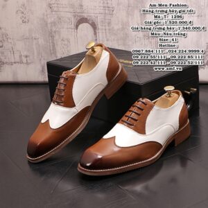 T1296 - Màu: Nâu trắng - Size: 41