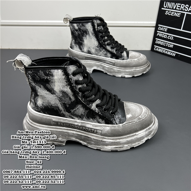 T1313 - Màu: Đen loang - Size: 42