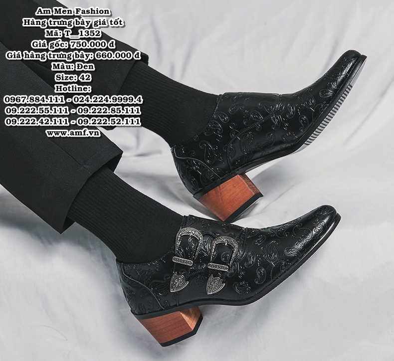 T1352 - Màu: Đen - Size: 42